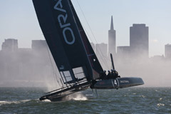 AC45 sailing in San Francisco 2011 Guilain Grenier/Oracle Racing